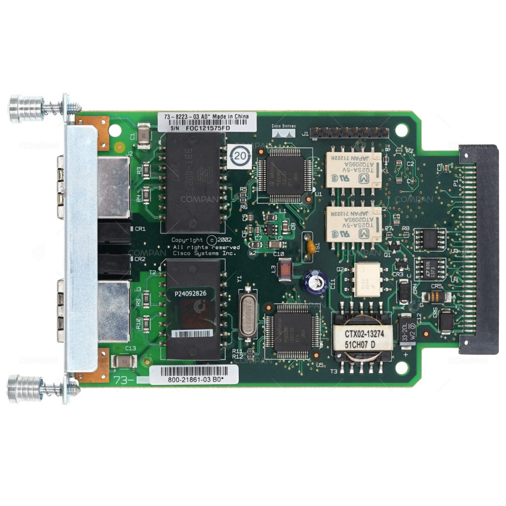 VIC2-2BRI-NT CISCO DUAL PORT INTERFACE VIRTUAL CARD VIC FOR ROUTER 2801 73-8223-03, 800-21861-03